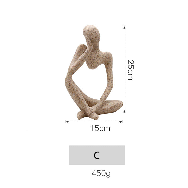 Nordic abstract thinker statue