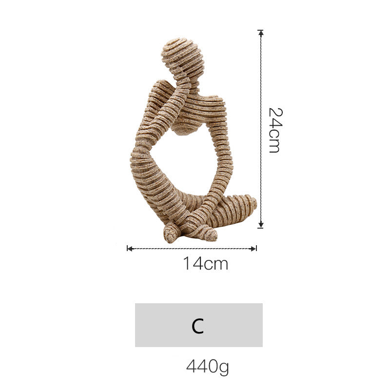 Nordic abstract thinker statue