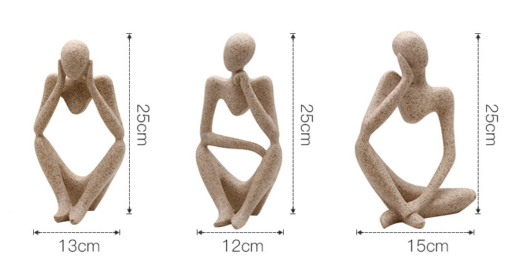 Nordic abstract thinker statue