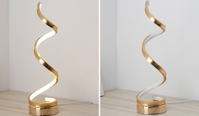 modern spiral table lamp