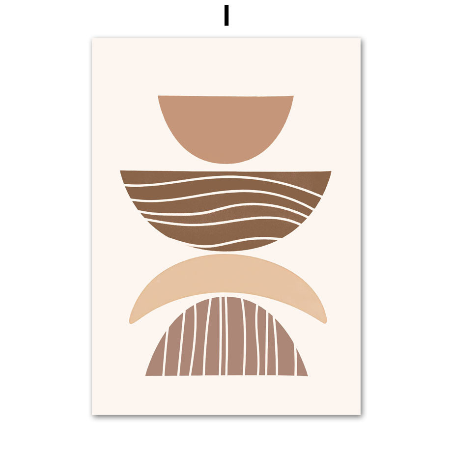 Geometric Leaves Wall Art