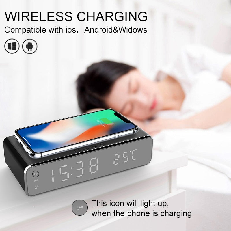 2-in-1 Wireless Charger Clock