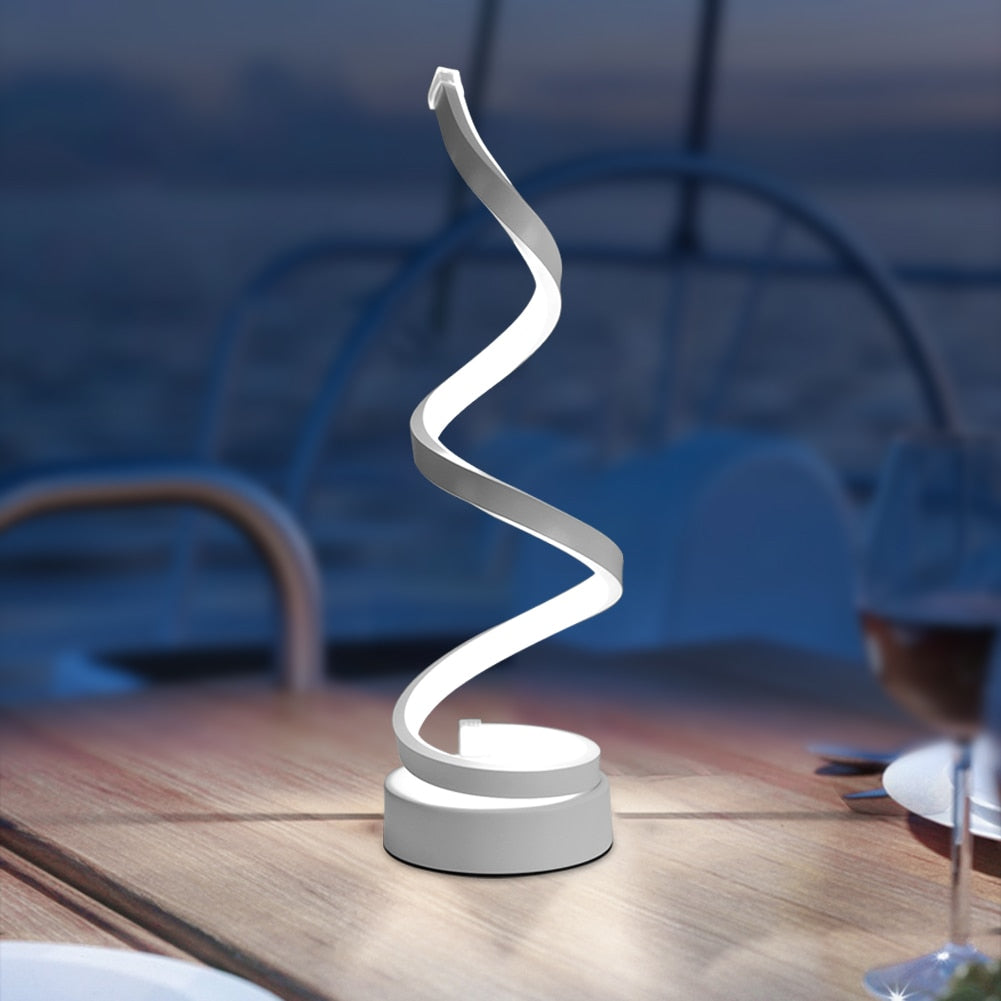 modern spiral table lamp