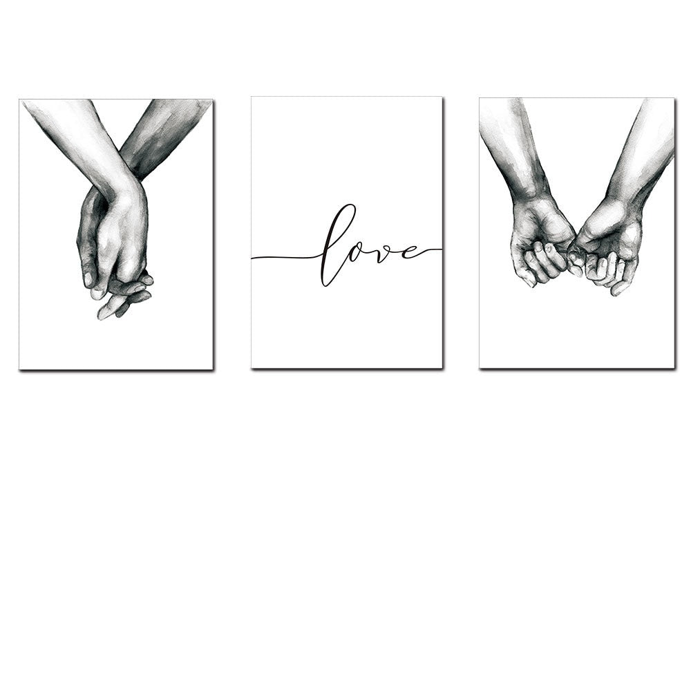 holding hands wall art