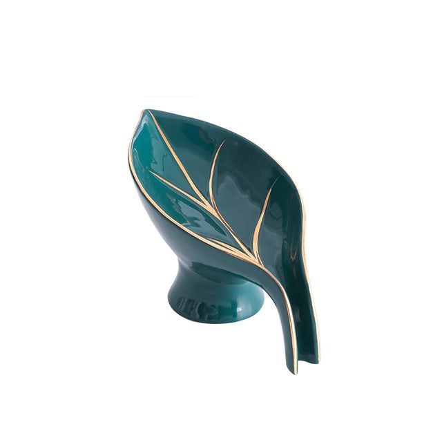 Luxury Leaf Ceramic Soap Dish