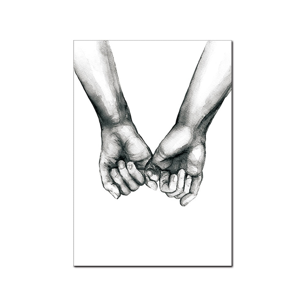 holding hands wall art