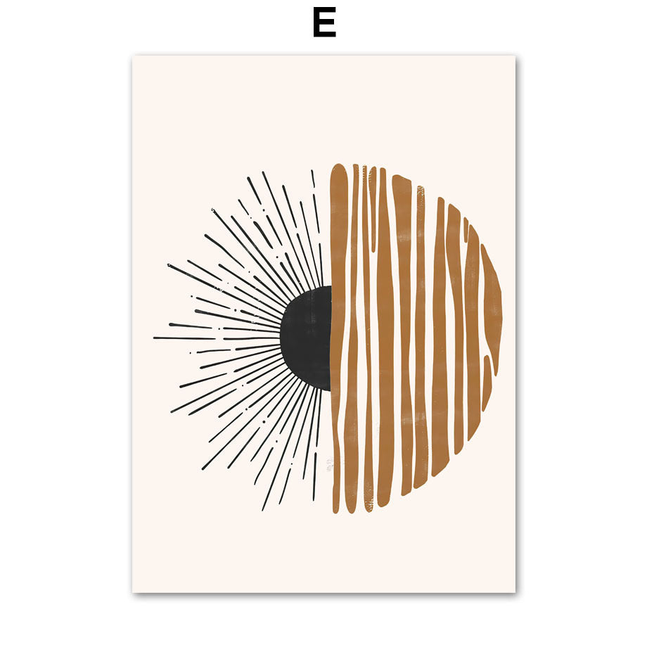 Geometric Leaves Wall Art