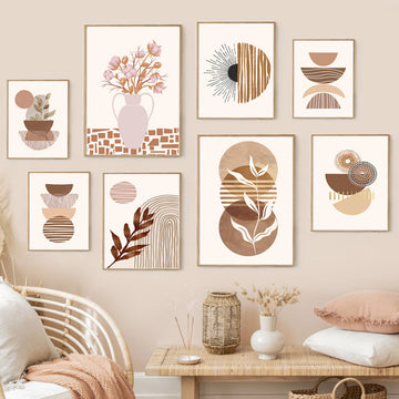 Geometric Leaves Wall Art Geometric Leaves Wall Art