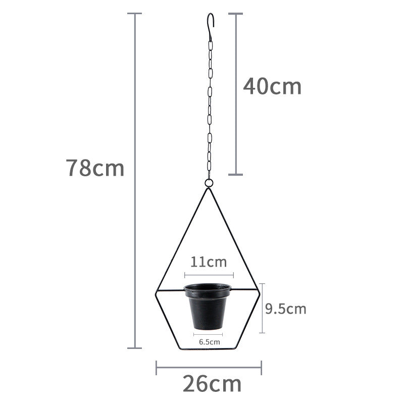 Nordic Metal Hanging Flower Pot