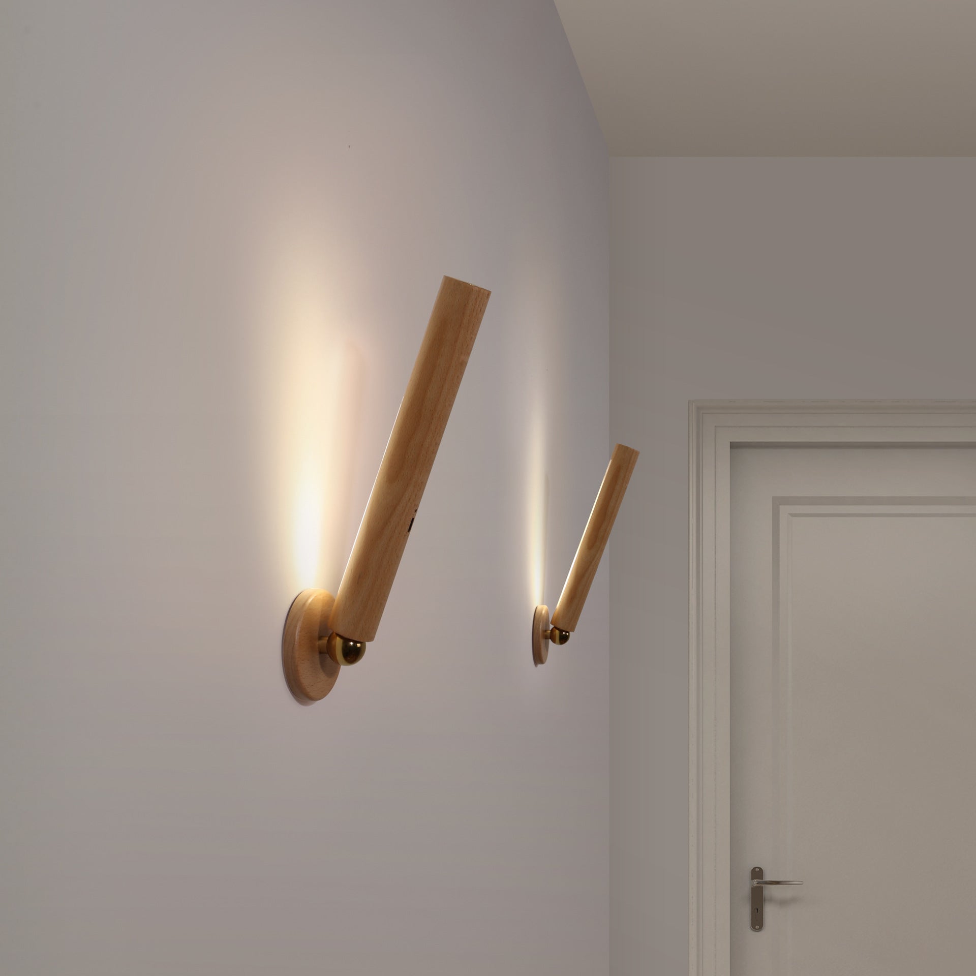 Rotatable Wood Indoor Wall Light 