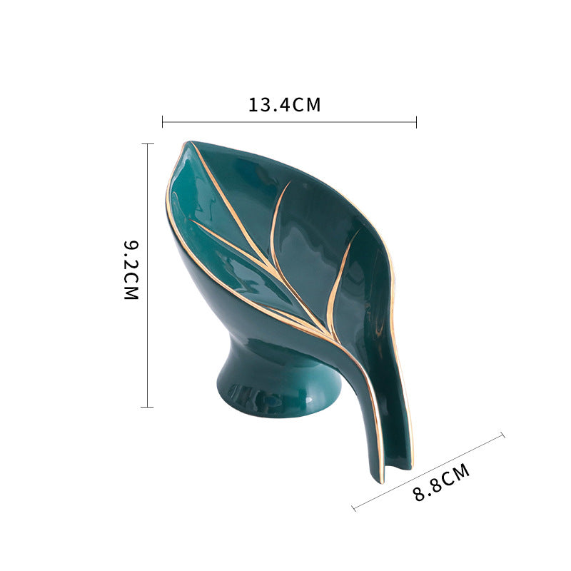 Luxury Leaf Ceramic Soap Dish