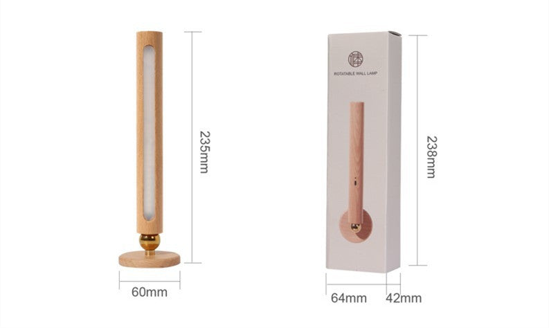 Rotatable Wood Indoor Wall Light 